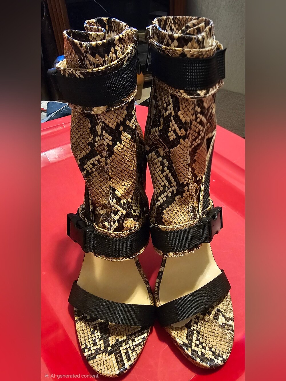 Simmi London Women's 5" Snakeskin Heels Fits Sz 9 Feet, Says Sz 7